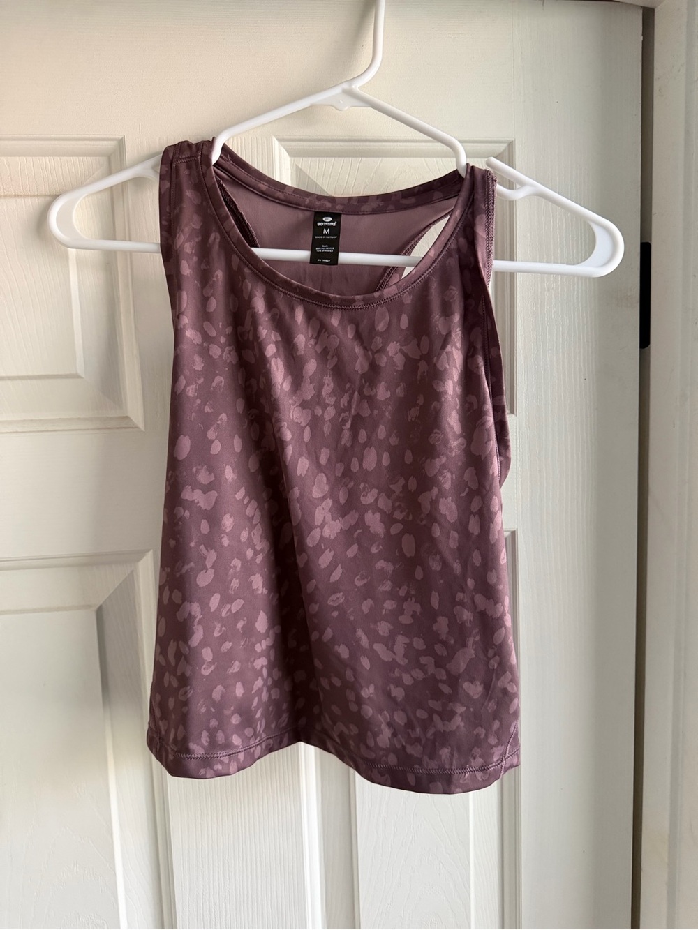 Mauve Animal-Print Performance Tank